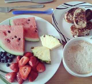 #happy #healthy #beautiful #breakfast #goodmorning #wholegrain #frenchtoast #sugarfree #fruits #strawberry #blueberries #watermelon #pineapple #yummy #delicious #pretty #instafood #foodgram #decor #interior #style #foodporn #eatclean #cleaneating #healthyfood #cinnamon #inspiration #instadaily